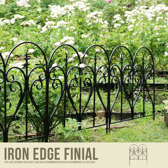 Iron edge Finial ミニフェンス ガーデン ブラック 北欧テイストの家具通販 インテリアショップ iina（イーナ）